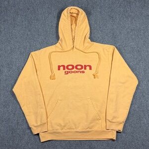 Noon Goons Squishy Hoodie Chamois Orange Heavyweight Mens Large Streetwear 0425